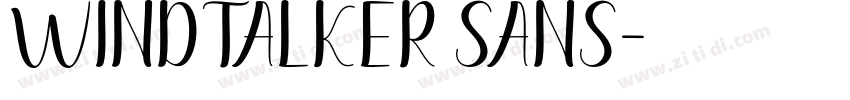 Windtalker Sans字体转换